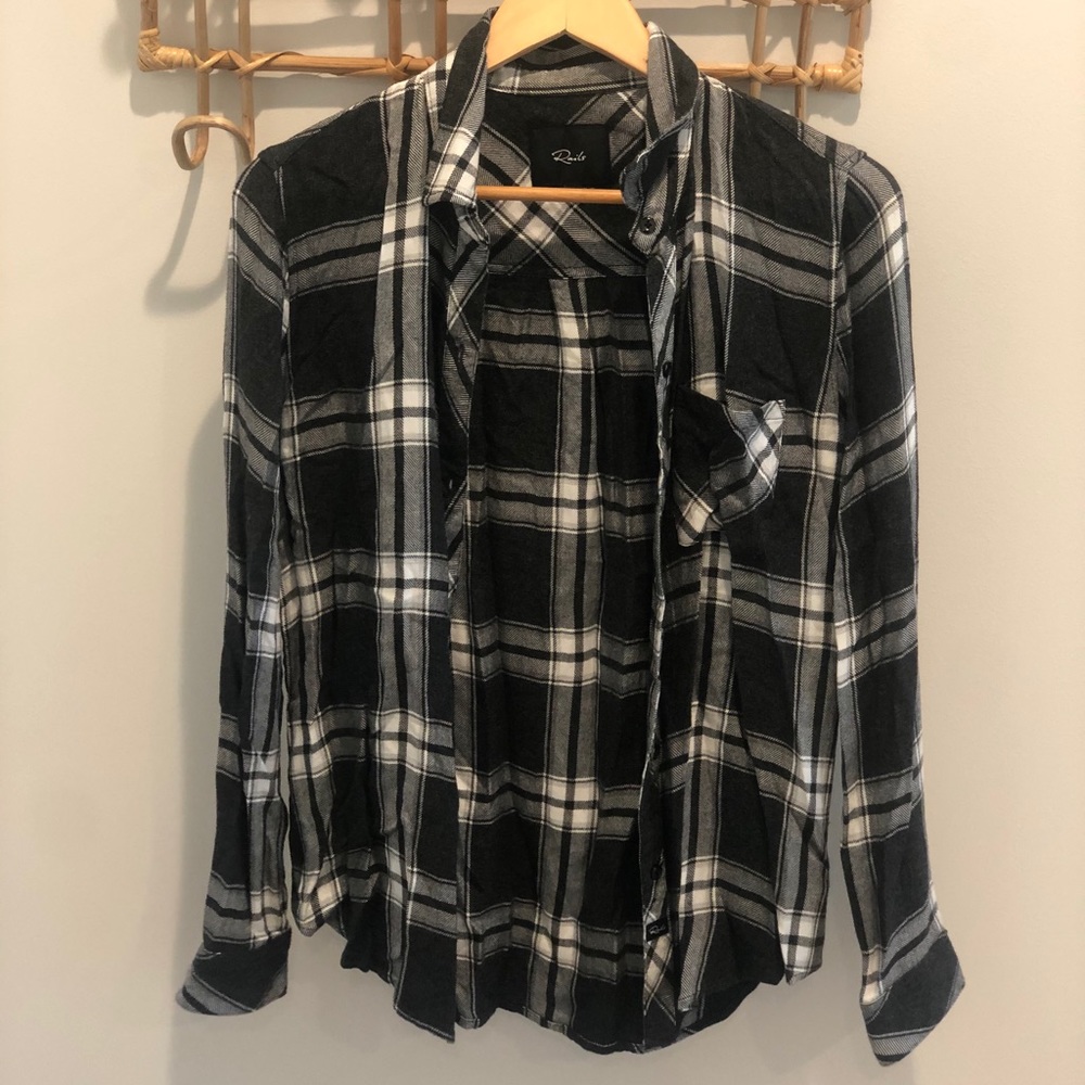 Rails Black and White Flannel
